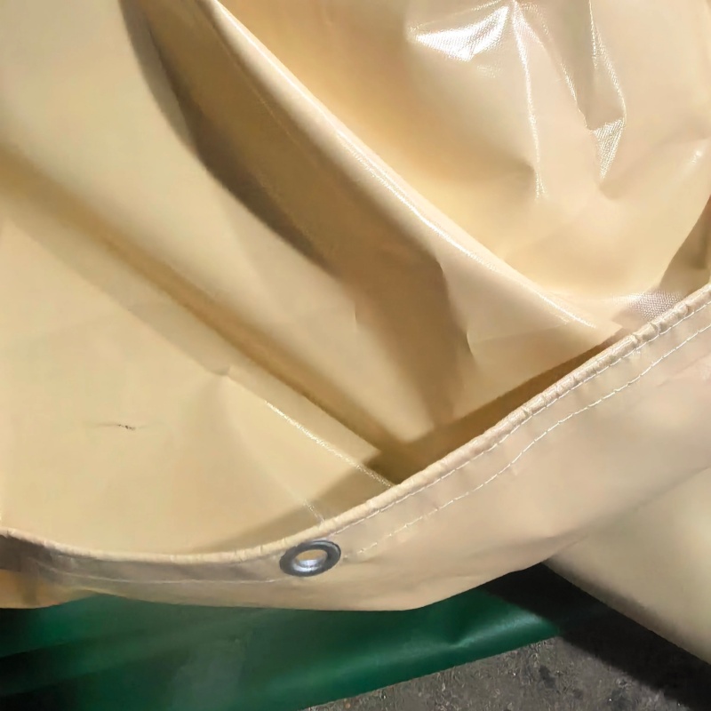 terpal PVC tahan air krem ​​​​yang dapat disesuaikan