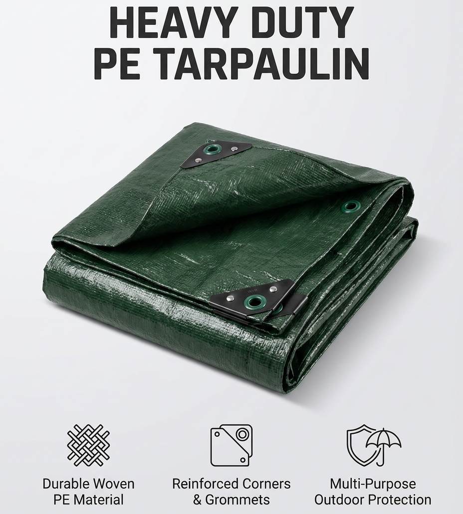 Terpal PE Tahan Angin Tahan Angin Serba Guna Tugas Berat